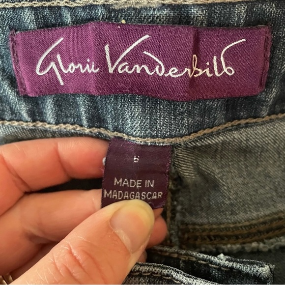 Gloria Vanderbilt Women’s Blue Stretch Denim Distressed Mid Rise Bootcut Jeans 6 - Picture 8 of 11